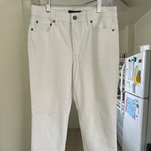Ralph Lauren white straight leg jeans